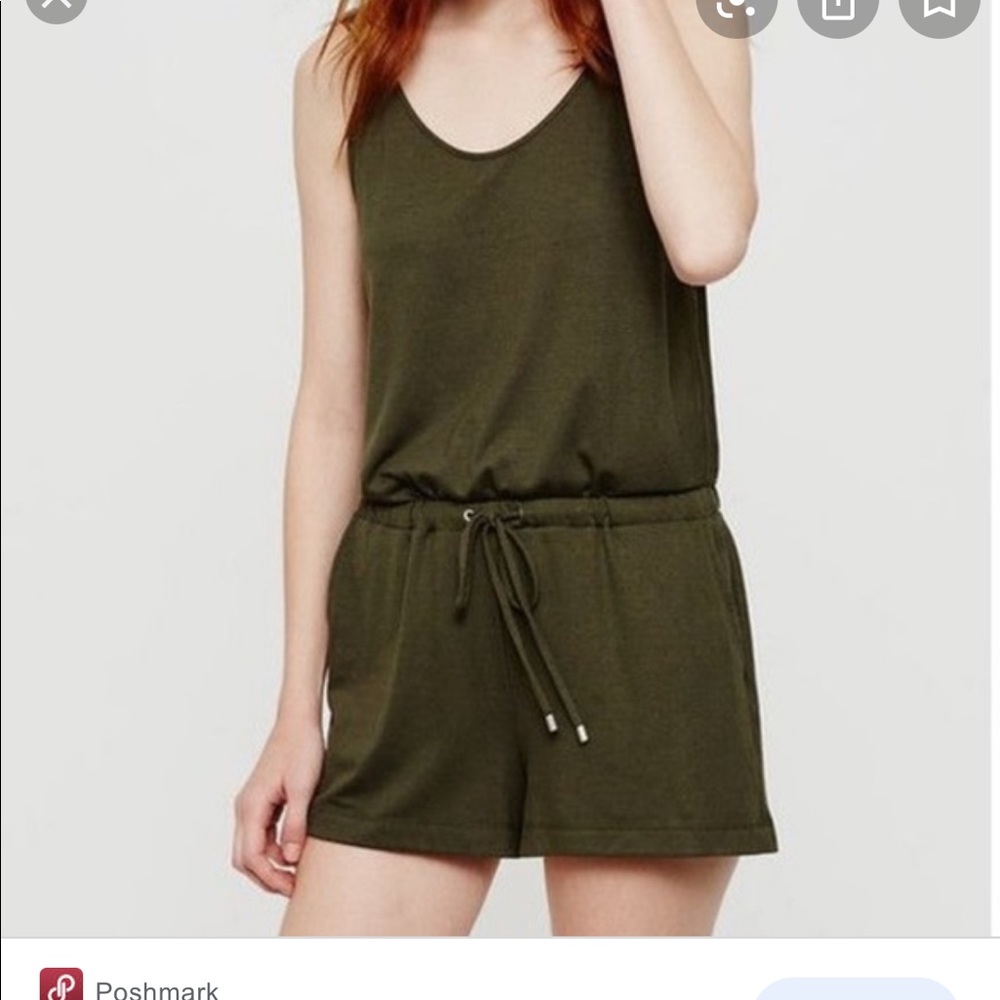 Lou & Grey olive green romper